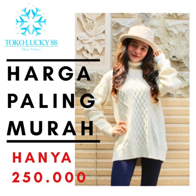 IMPORT MOLLAD Turtleneck Premium Best seller Wool Top Dress Winter Musim Dingin