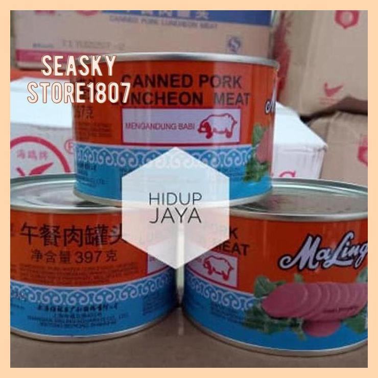 

[ MA LING CANNED PORK LUNCHEON MEAT / MALING DAGING BABI KALENG]