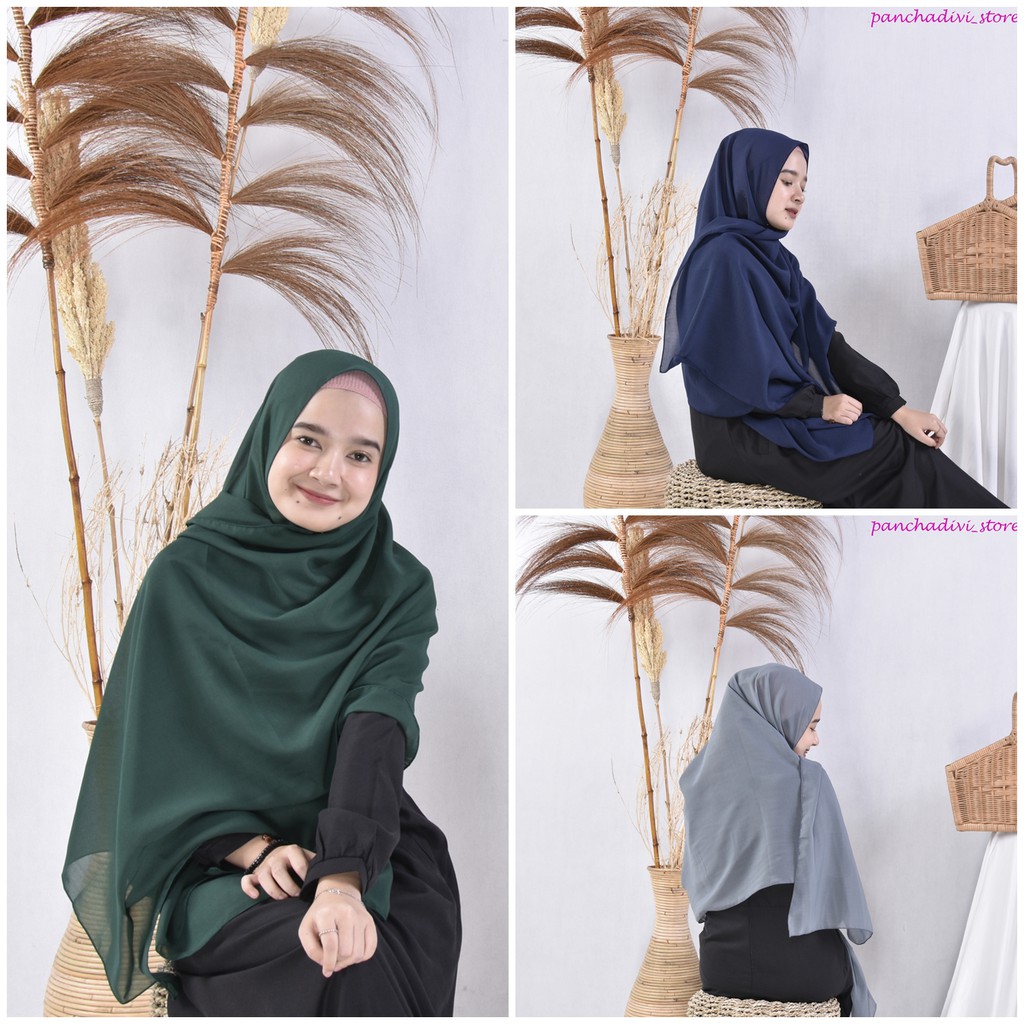 BELLA PASHMINA POLOS BAHAN POLYCOTTON HIJAB KERUDUNG  