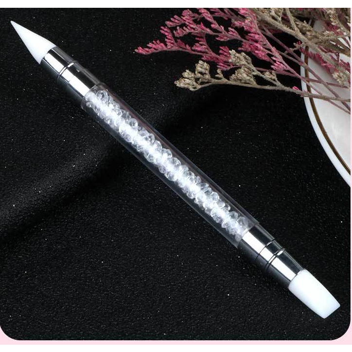 Dual Side Silicone Pen Nail Art Motif Rhinestone