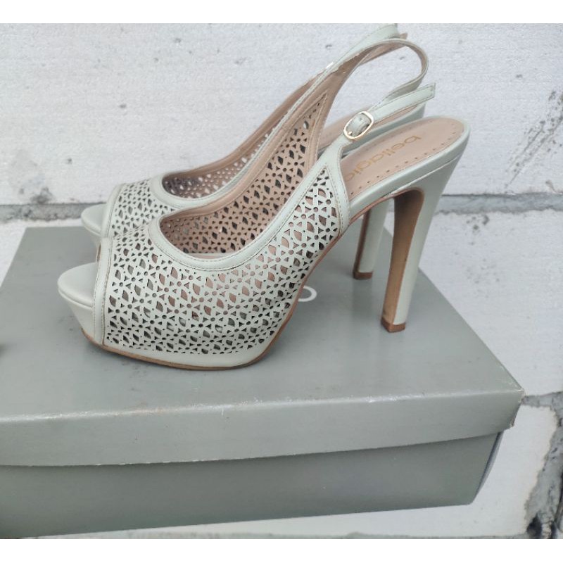 preloved sepatu sandal heels wedges bellagio gosh