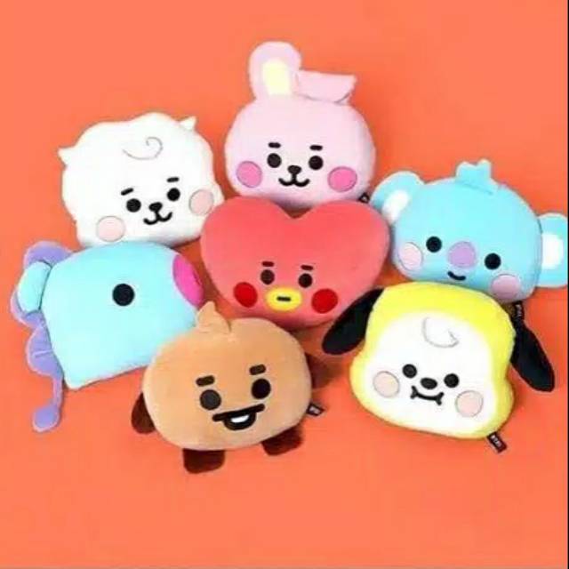 Boneka bantal BT21 BTS bonus Mini poster