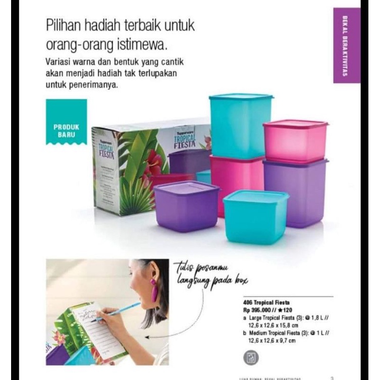 PROMO TUPPERWARE TROPICAL FIESTA SET (6 PCS )