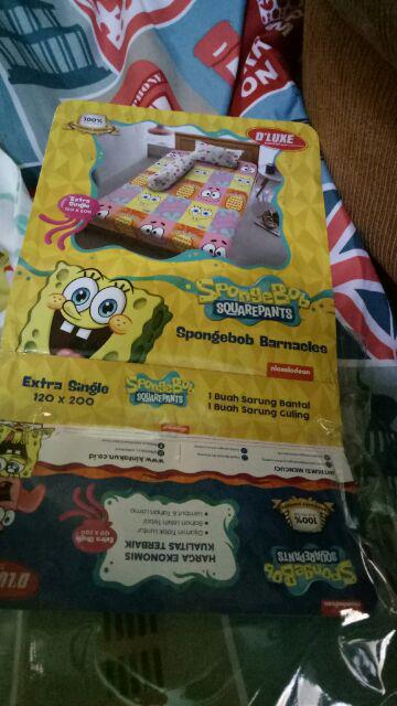 Sprei Kintakun 120x200 Motif Spongebob Puzzle Albany Aalborg Agnesia Nadine Han - Single 120 Sp Lucu