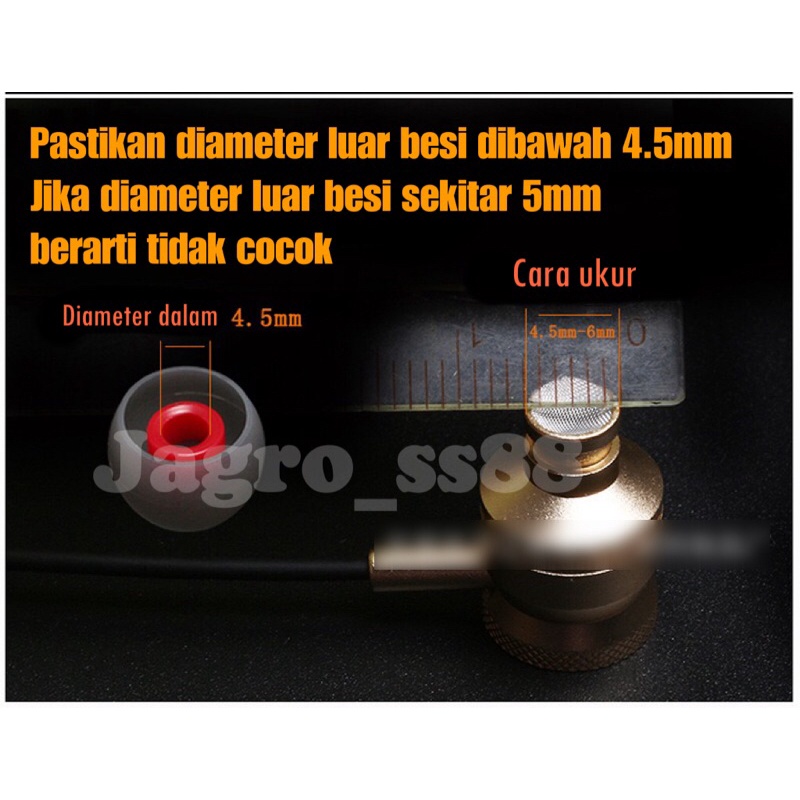 sepasang earbud earphone headseat silikon