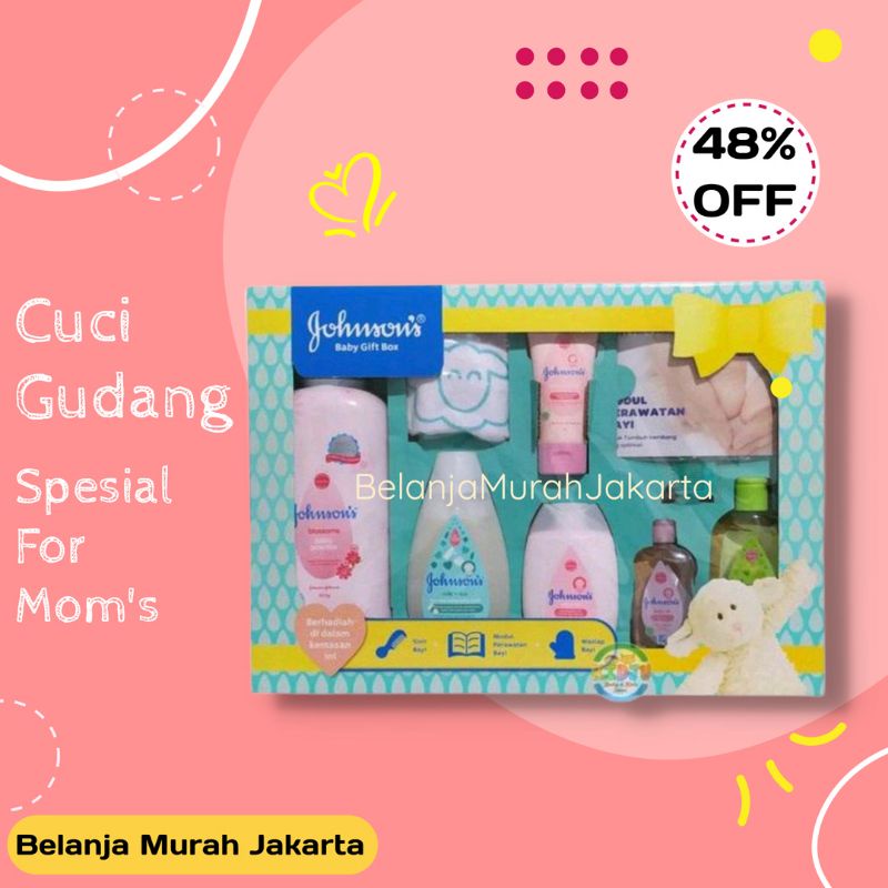 JOHNSON'S Baby Gift Box Besar Hampers Hadiah | Starter Kit | Baby Shower Gift Set-StarterKit DusPenyok