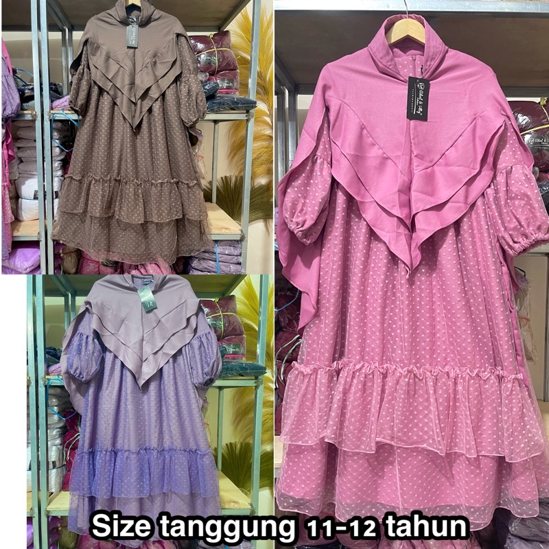 Set gamis anak brukat TILEDOT TANGGUNG