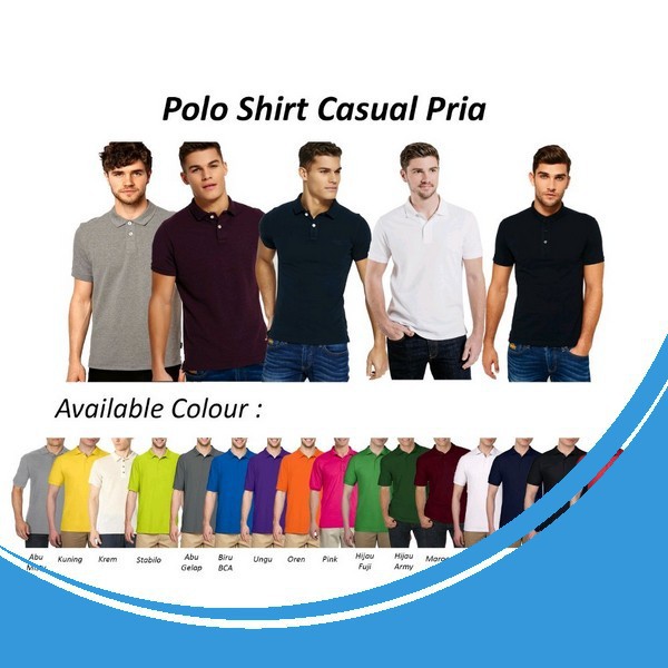 KAOS POLO POLOS PRIA BAJU KERAH COWOK BANYAK WARNA JAMINAN KUALITAS TERBAIK