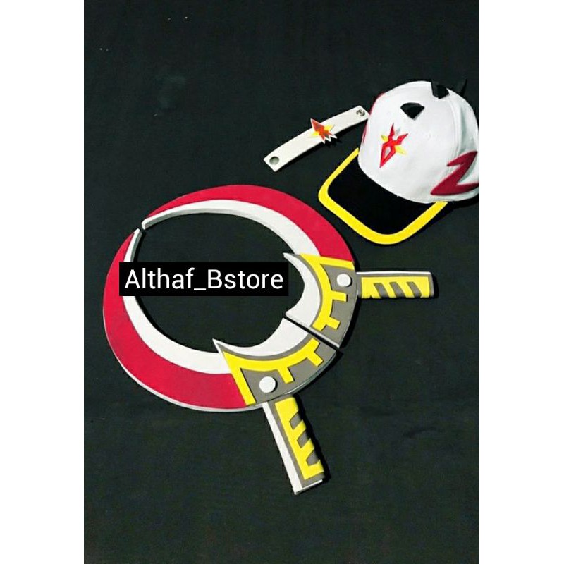 Pedang Boboiboy Supra dan Topi Boboiboy Supra free gelang