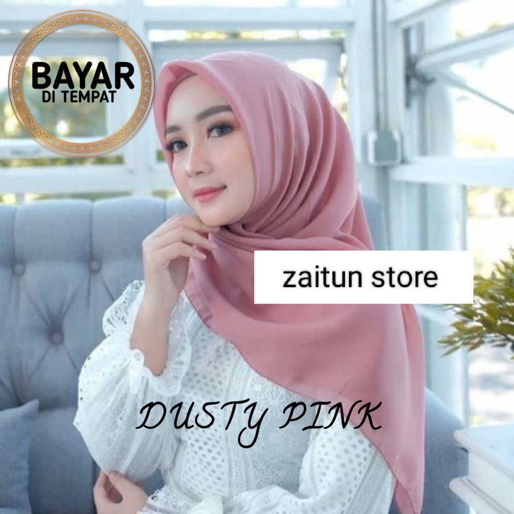 Hijab Segiempat Bella Square Polos Warna Terlengkap