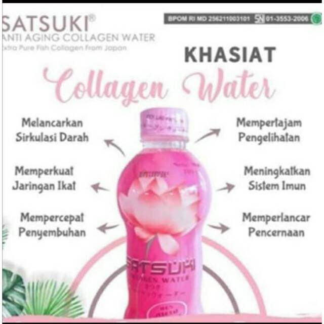 Air collagen, collagen water satsuki, air kesehatan