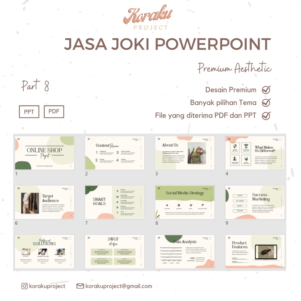 Jasa Buat PPT Premium Aesthetic Murah | Part 8