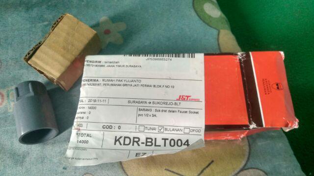 Sok Drat Dalam Faucet Socket Pvc 1/2 X 3/4