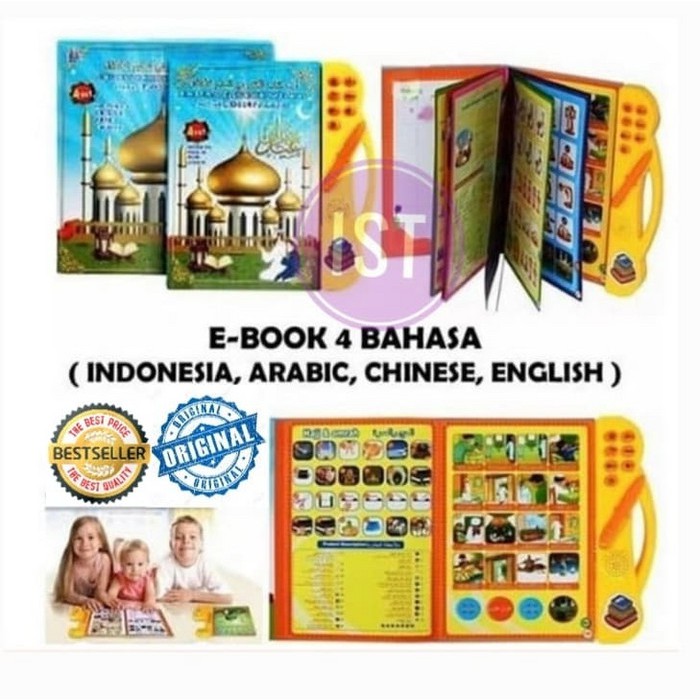 Mainan Edukasi Anak -/Perempuan Usia 1-3 - 1.5 2 Tahun Untuk Hadi BB636 E Book 4 Bahasa - Mainan Ed