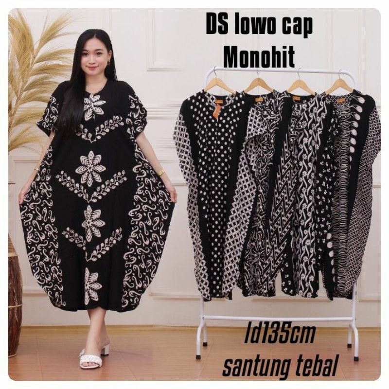 Daster lowo cap mono hitam