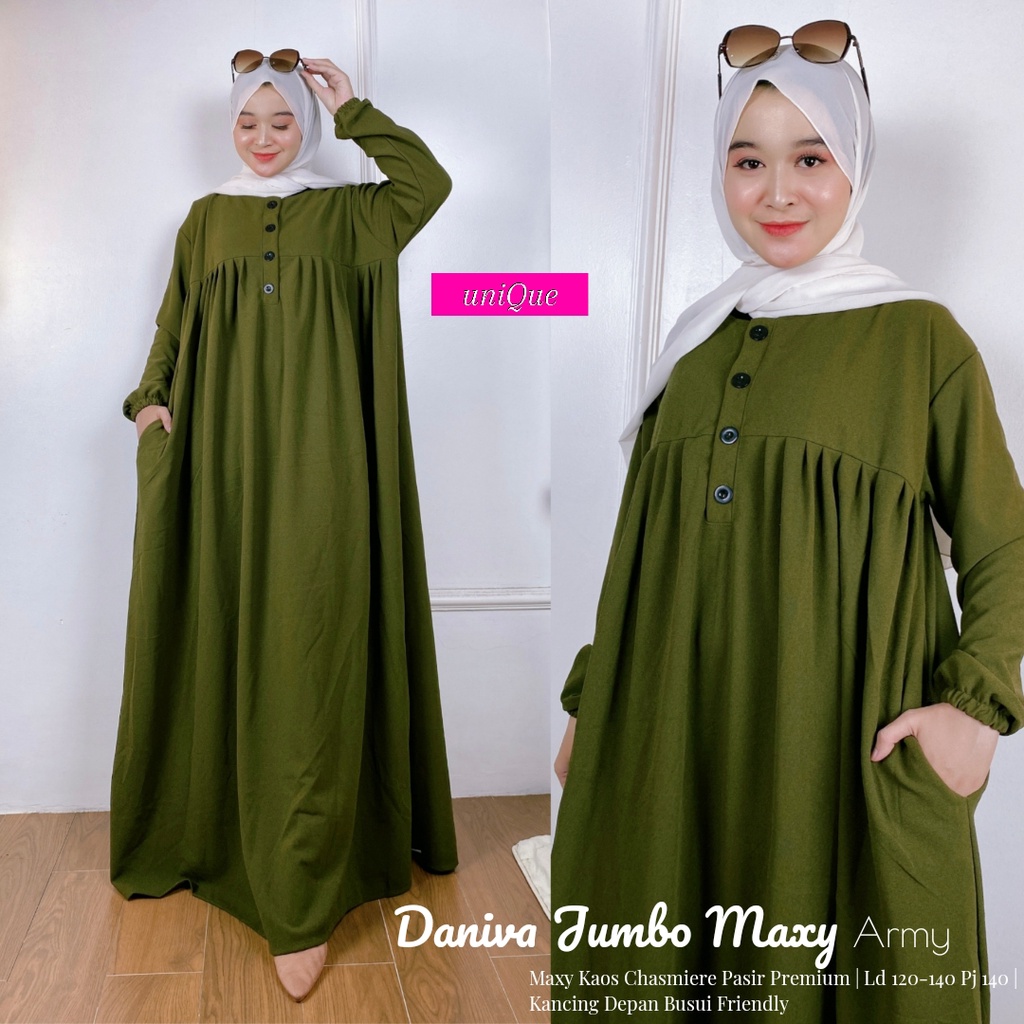 DANIVA JUMBO MAXY - GAMIS POLOS JUMBO LD 120 WANITA KEKINIAN - KAOS CHASMIEREPASIR PREMIUM-BUSUI