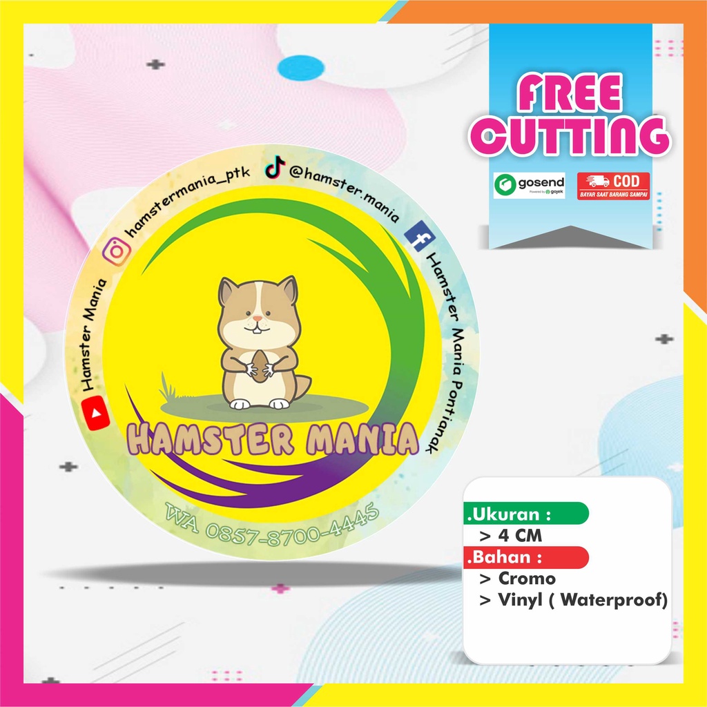 

STIKER KEMASAN CUTTING (BULAT/OVAL/BENTUK LAINNYA ) CUSTOM