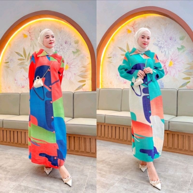 Dress Plisket Import Naik Turun