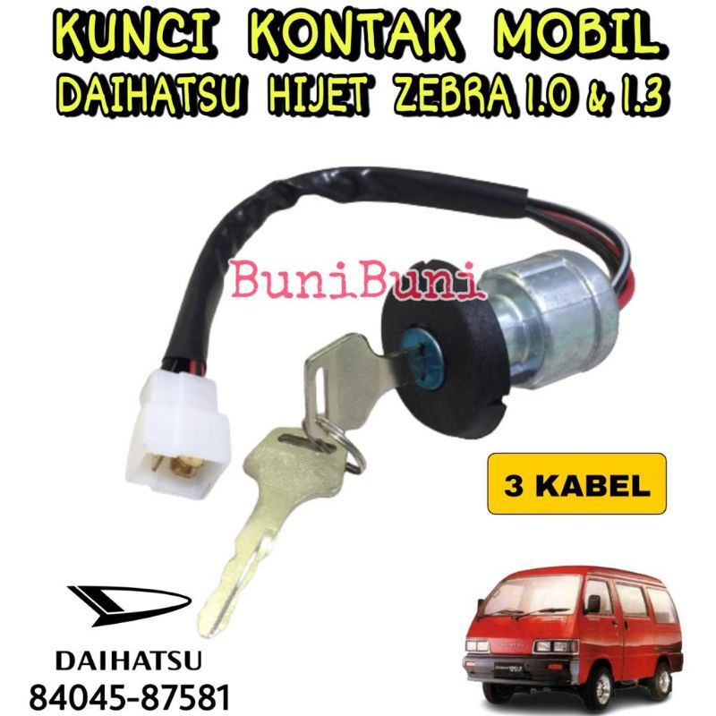 Kunci Kontak Mobil ZEBRA / Starter Switch Mobil Hijet ZEBRA 1.0 S88 &amp; 1.3 S89