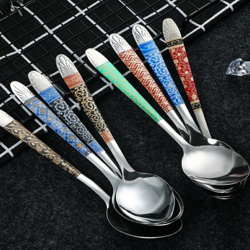 Sendok makan motif batik original stainless steel tebal