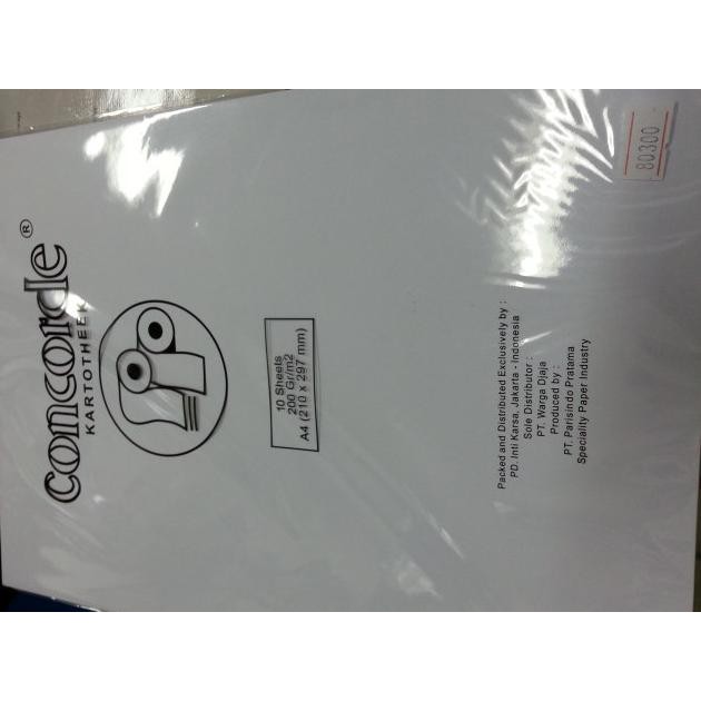 

kertas Concorde A4 200gram