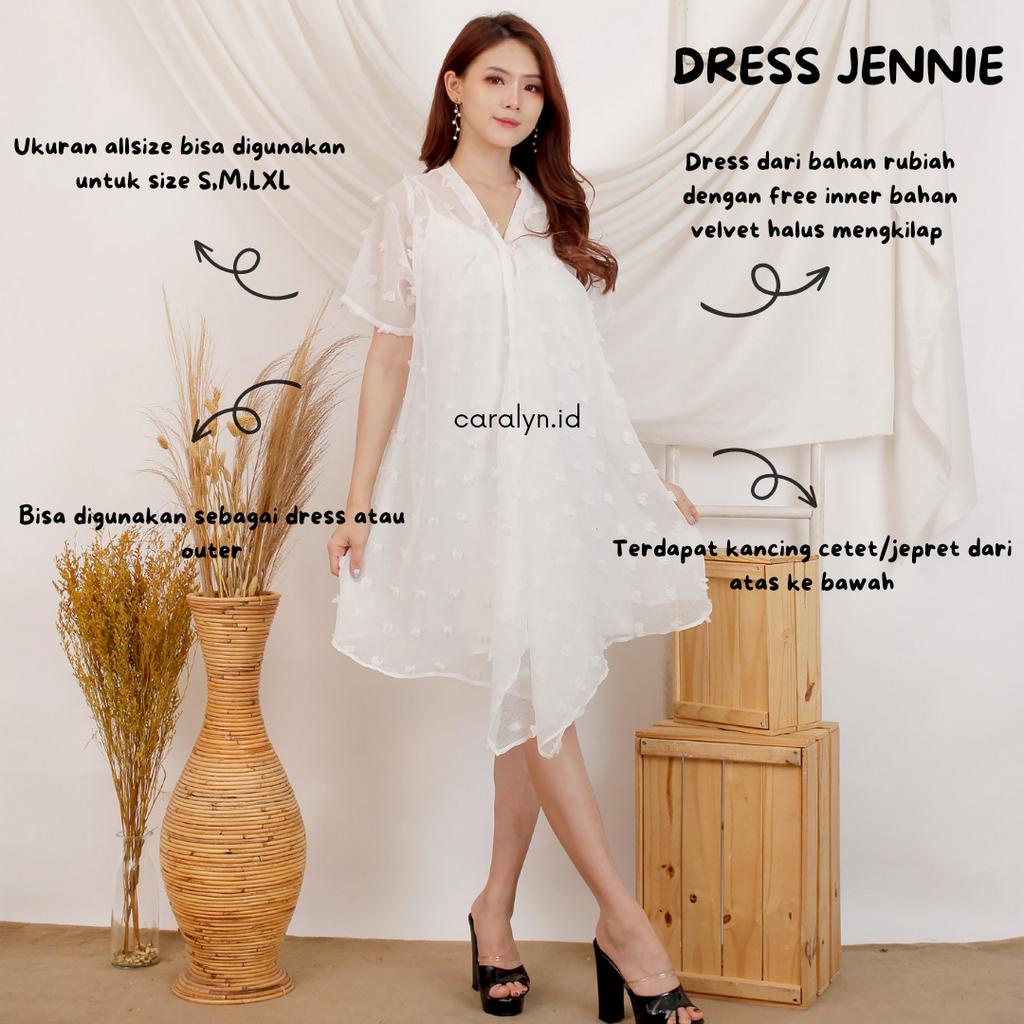 JENNIE DRESS BRUKAT MEWAH KOERAN DRESS FREE INNER