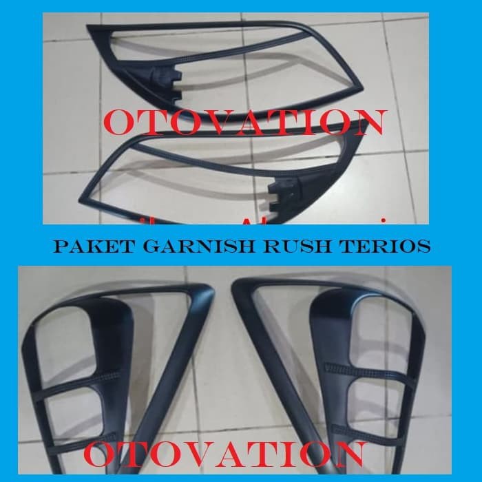 paket garnish mobil rush terios lama Garnis Lampu Depan Belakang