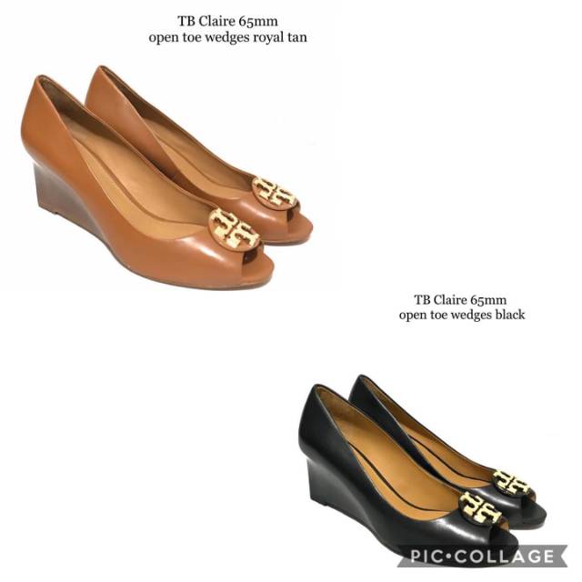 authentic tory burch shoes claire 65mm open toe wedges