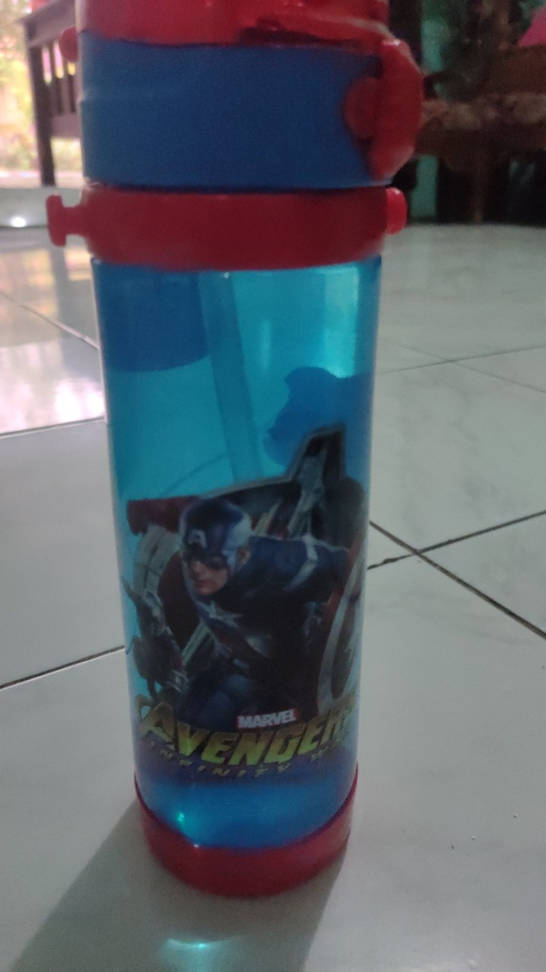 New !! Botol Minum Karakter Anak Klip Water Bottle Sekolah Lol/ponny/captain America/batman Npc600