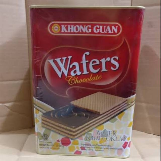 

Khong Guan Waffer Chocolate Kaleng 1300gr exp 2025 / Khong Guan Wafer 1300gr Murah