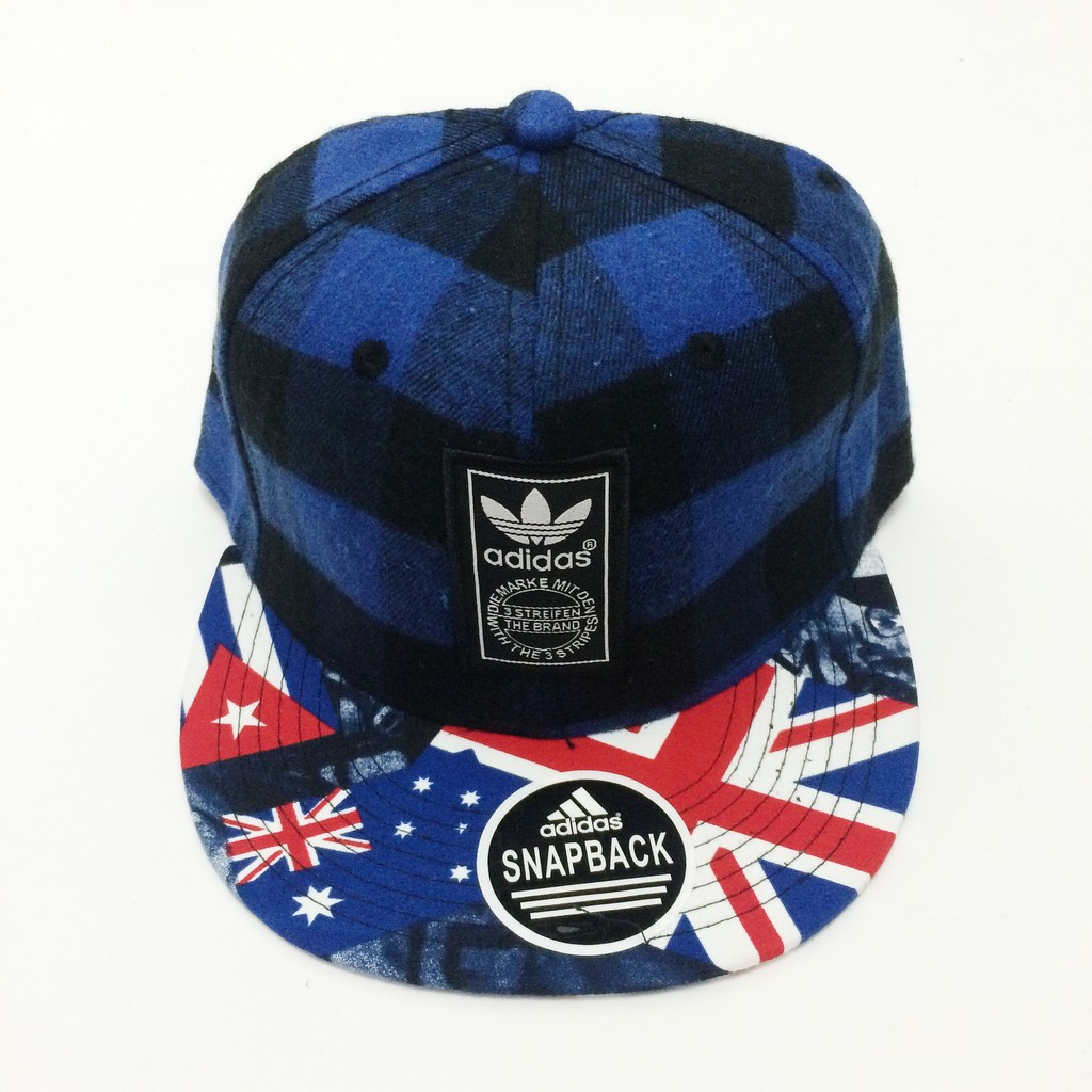 Topi Snapback Adidas Biru Kotak import murah