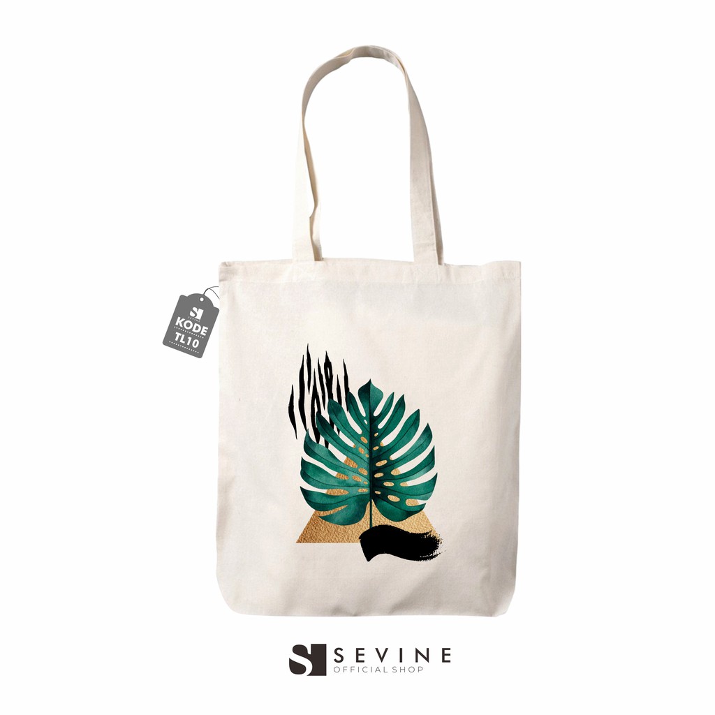 Sevine Tote Bag Resleting Tas Wanita Totebag Tropical Series - TL