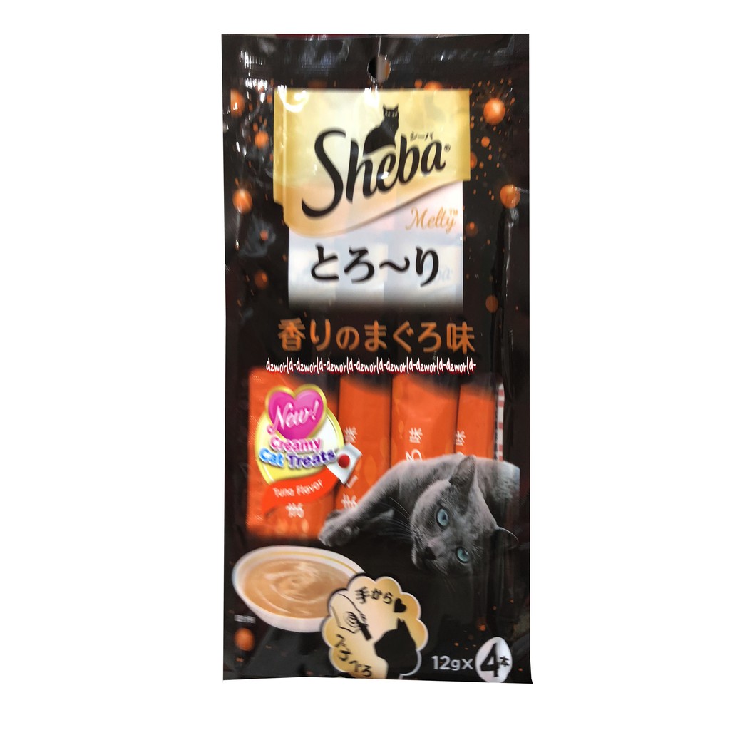 Sheba Melly Creamy Cat Treat Makanan Kucing 4 Sachet