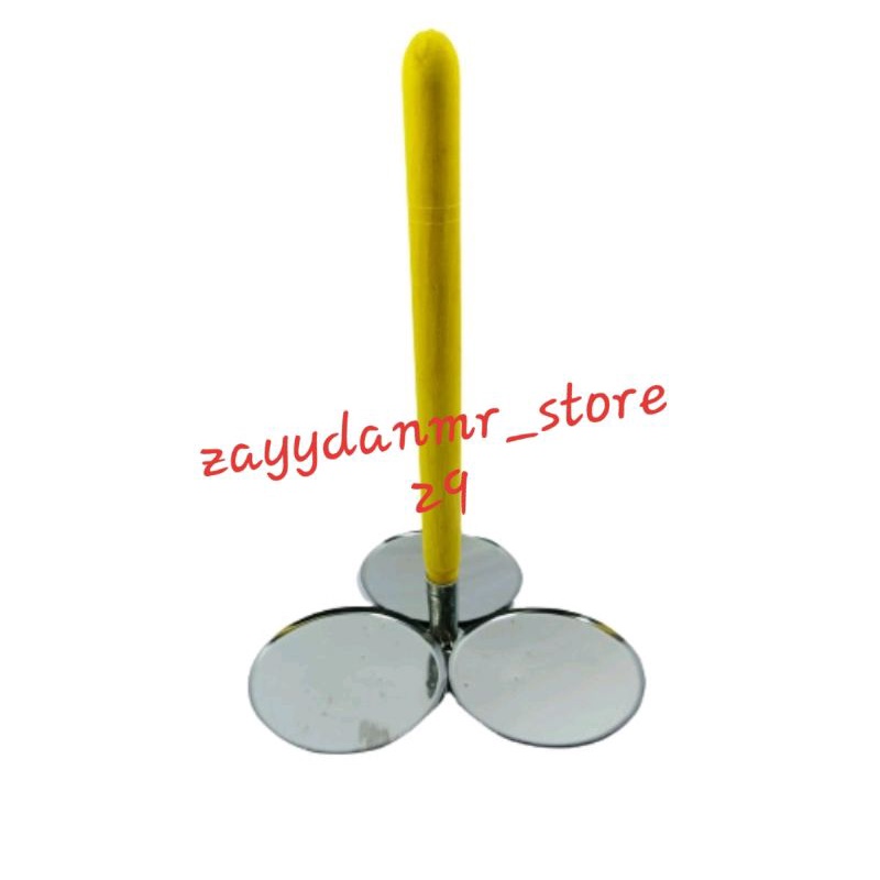 Cetakan peyek kacang stainless steel 3Lubang Diameter 8cm Anti lengket