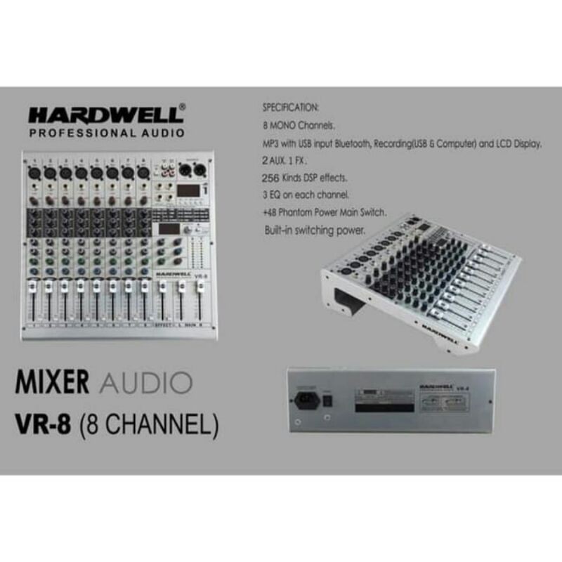mixer Audio Hardwell VR8 / Mixer Hardwell 8 chanel VR-8
