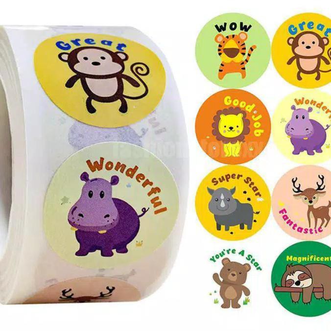 

Open Ds] Stiker Reward Untuk Anak Motif Animal (Isi 500Pcs/Roll) - Animal