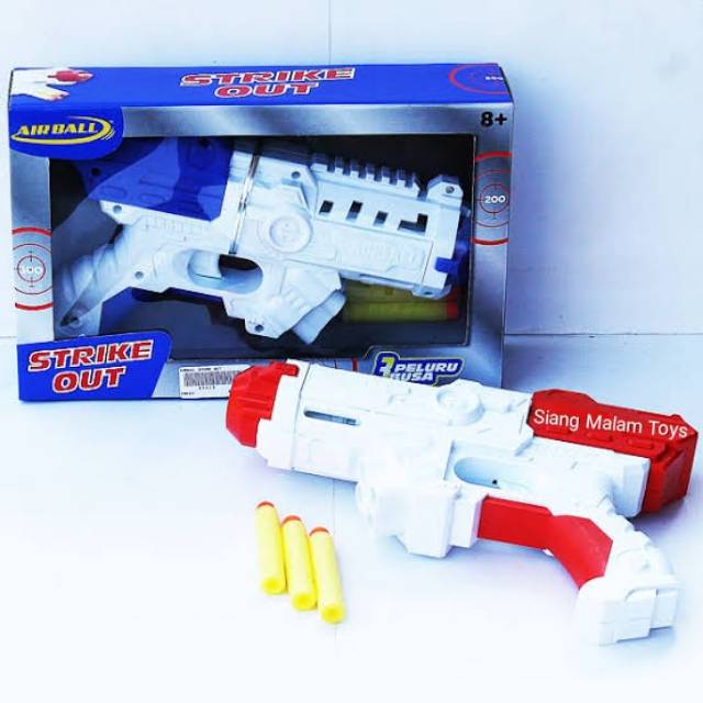 Mainan Pistol Nerf Airball Strike Out 59015 Pistol Peluru Busa