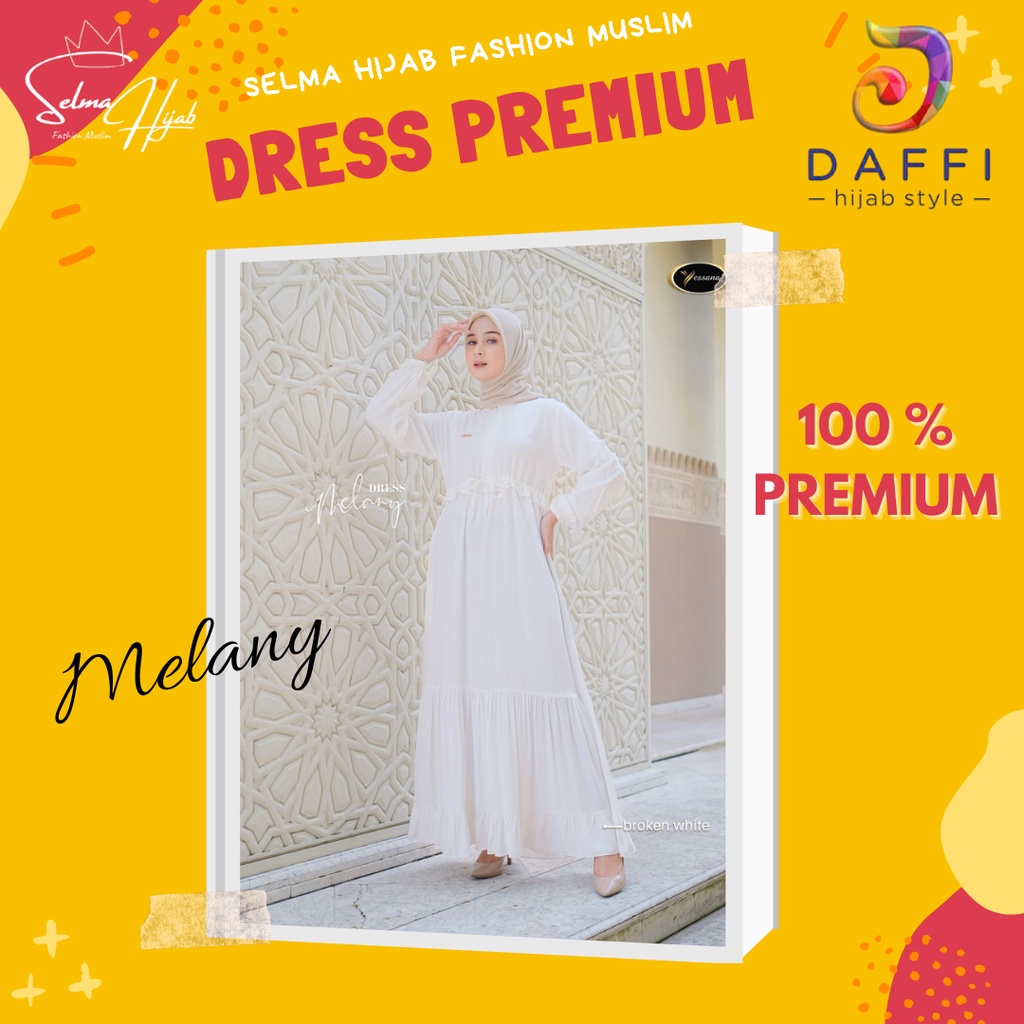 Yessana Gamis Dress Baju Elegan Wanita Cewek Melany Limited Premium Size S M L XL