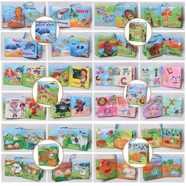 Buku bayi bunyi buku bantal  bayi softbook baby 6PCS