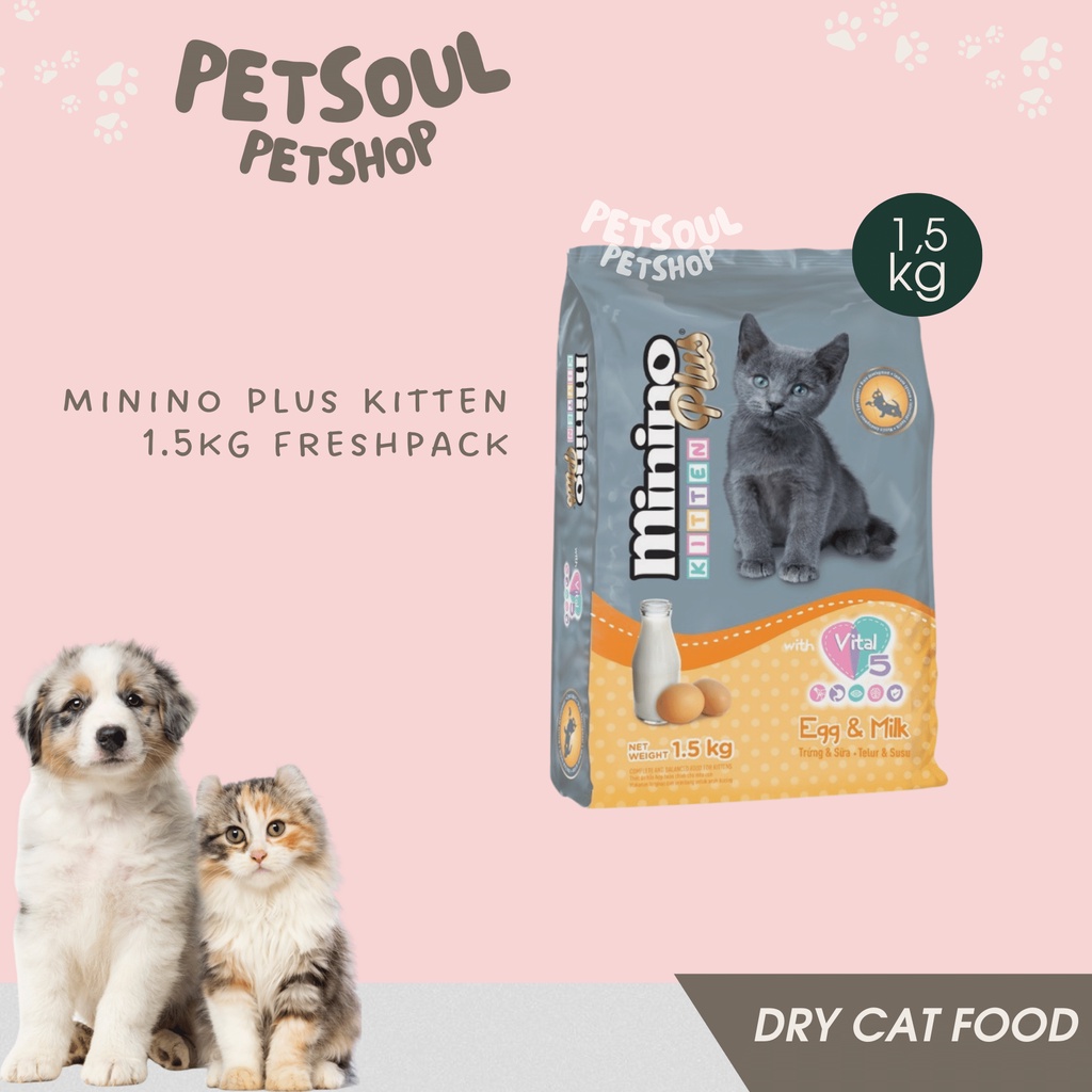 Makanan Kucing Minino Plus Kitten 1.5kg Freshpack Minino Kitten