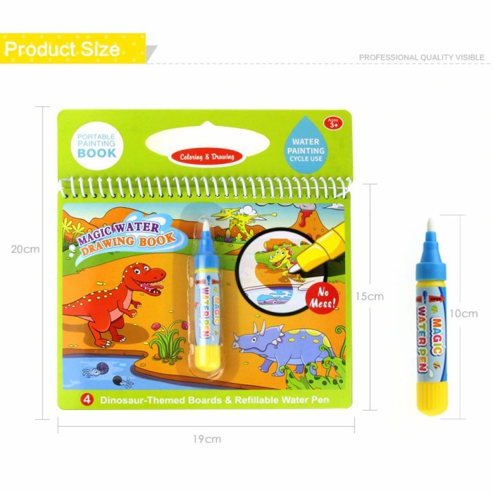 Buku Mewarnai Cat Air Anak Magic Water Book COOLPLAY Multi Warna