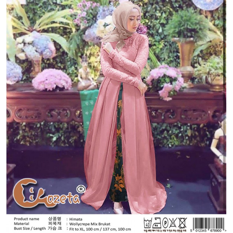 Setelan Batik Muslim Himata 2in1 Set Batik Pink Ash 5391 CB