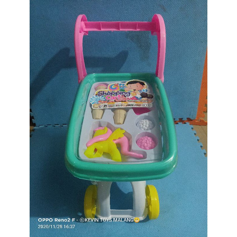 FB 819 mainan trolly es krim plus kuda pony rakit sendiri / mainan stroller ice cream shopping cart