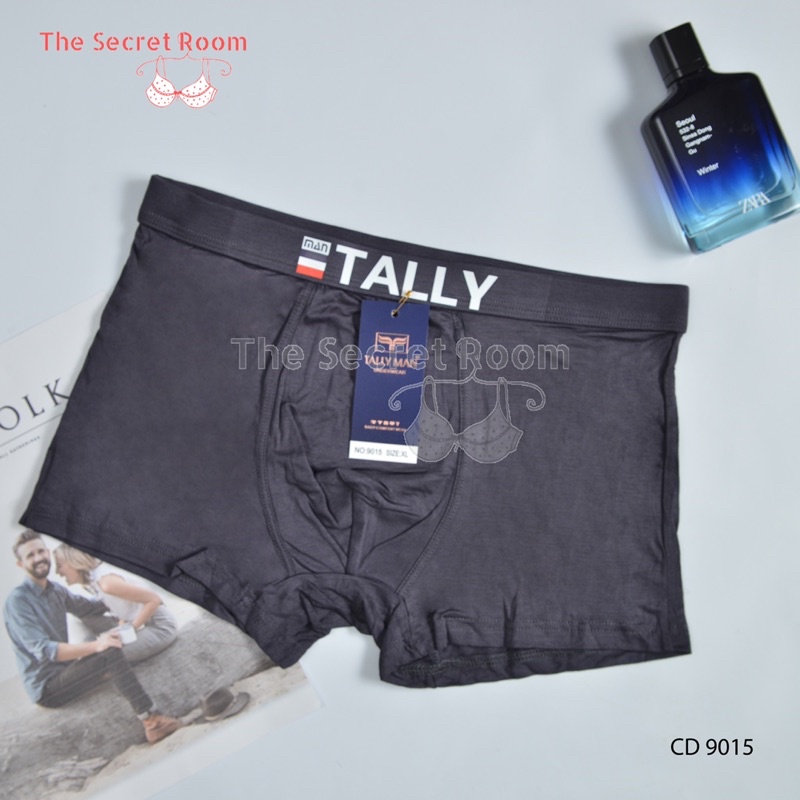 TALLY CD CELANA DALAM BOXER COWOK PRIA 9015 I BAHAN KATUN I SIZE M - XXL | HARGA PER PCS