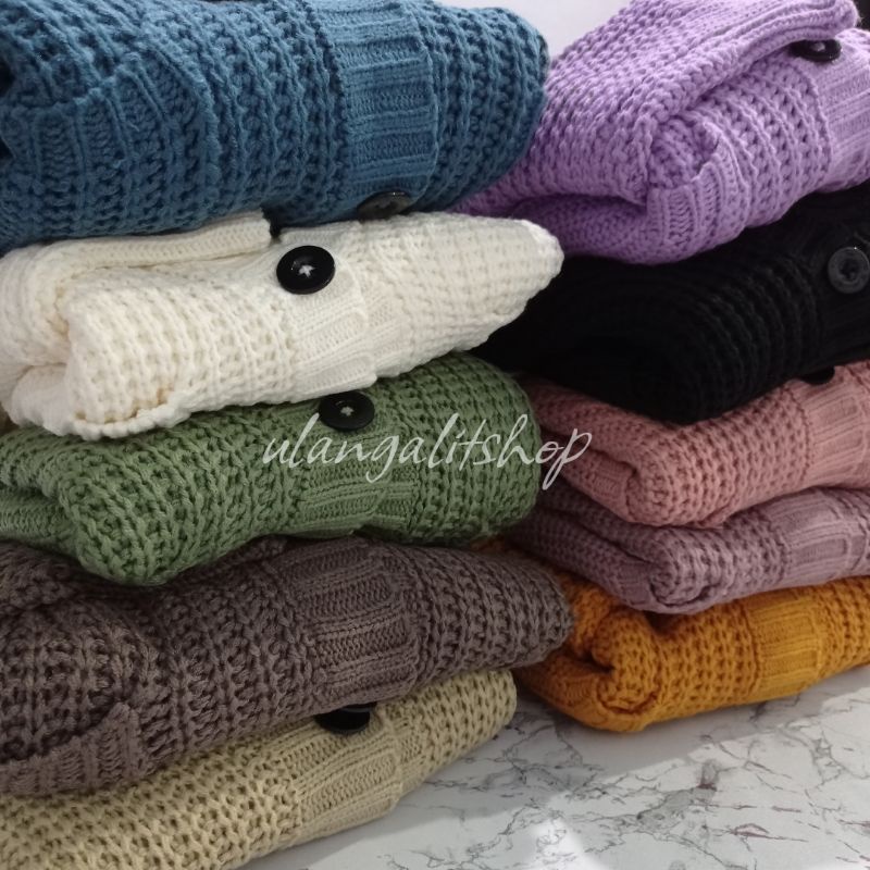 CARDIGAN RAJUT POKET LIKE GONEGANI // kardigan riaricis / kardigan rajut tebal / kardigan ria ricis 
