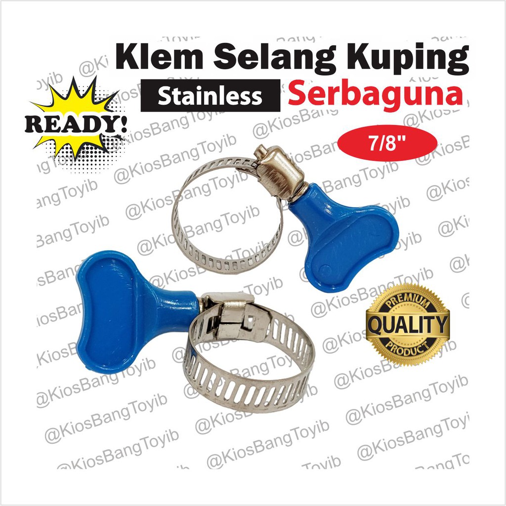 Klem Selang 𝐊𝐮𝐩𝐢𝐧𝐠 Gas LP/Stainless Hose Clamp 1/2&quot; 5/8&quot; 3/4&quot; 7/8&quot; 1 3/4&quot; Kualitas Import