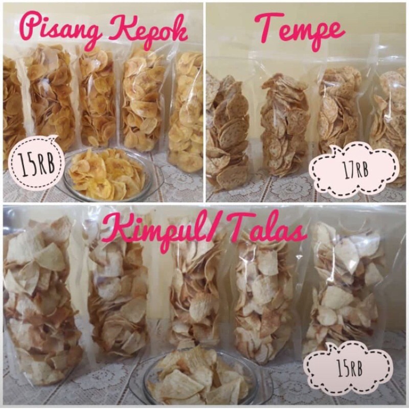 

Kripik Tempe, Talas dan Pisang Kremes