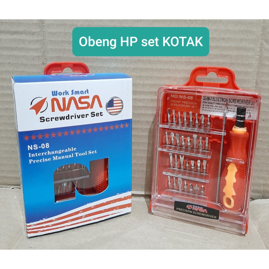 Obeng hp set kotak / Obeng serbaguna 32IN1 / Obeng set kotak