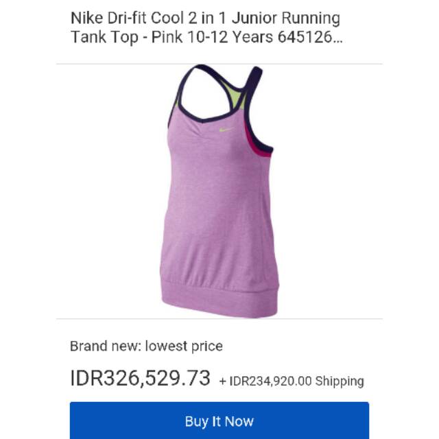 nike 2 in 1 tank top