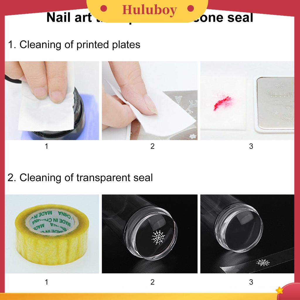 Huluboy Huluboy♡ 1 Set Segel Kuku Jari Portabel Bahan Plastik Tahan Debu Untuk Nail Art